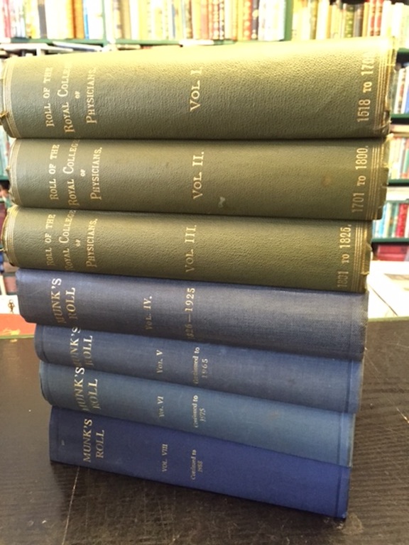 Image for Roll of the Royal College of Physicians of London (7 Vols, Vols 1-6 and 8)