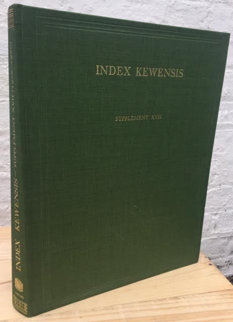 Image for Index Kewensis,supplement Twenty Names of Seed Bearing Plants at the Rank of Family and Below, Published Between January 1991 and the End of 1995 with Some Omissions from Earlier Years.