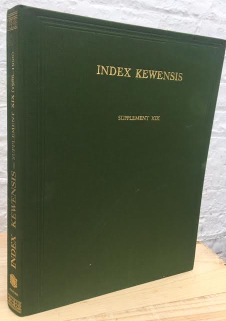 Image for Index Kewensis,supplement Twenty Names of Seed Bearing Plants at the Rank of Family and Below, Published Between January 1991 and the End of 1995 with Some Omissions from Earlier Years.
