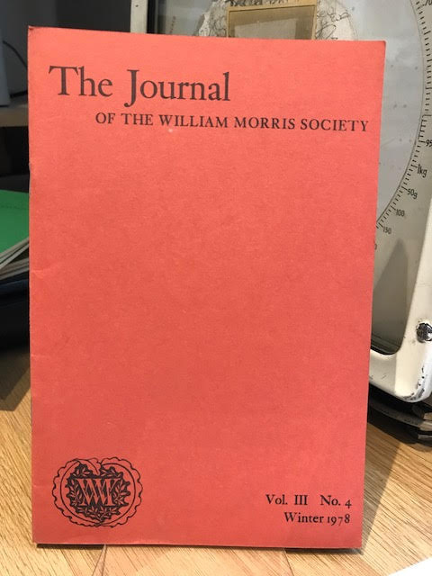 Image for The Journal of the William Morris Society. Volume III / 3, Number 4, Winter 1978