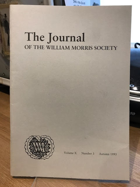 Image for The Journal of the William Morris Society. X / 10, Number 3, Autumn 1993