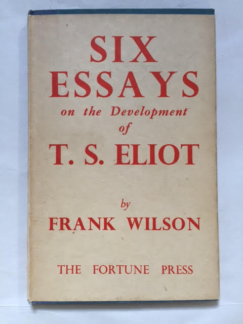 Image for Six Essays on the Development of T S Eliot