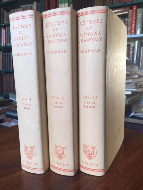 Image for The Letters of Samuel Johnson, With Mrs. Thrale's Genuine Letters to Him. In three volumes