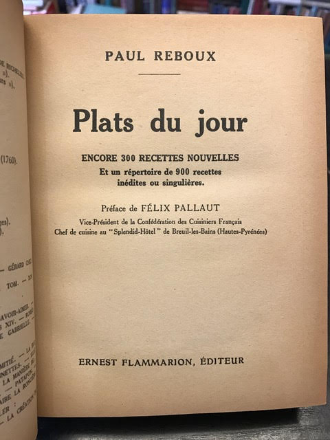 Image for Plats Du Jour encore 300 recettes nouvelles et un repertoire de 900 recettes inedites ou singulieres