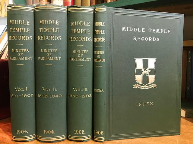 Image for Middle Temple Records. In four volumes (3 volumes plus index)