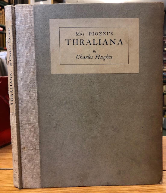 Image for Mrs. Piozzi's Thraliana : With Numerous Extracts Hitherto Unpublished
